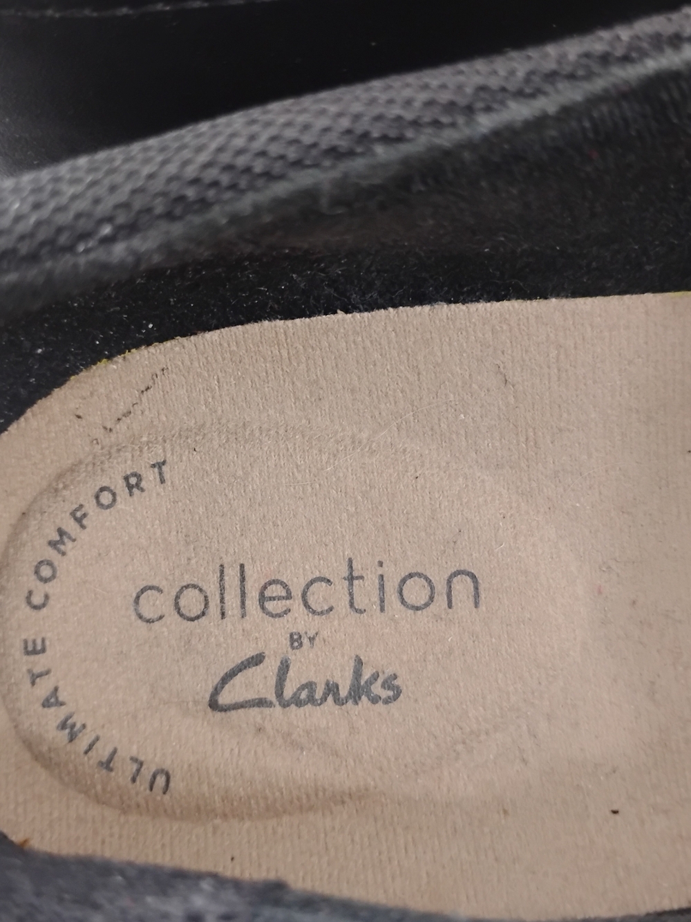 Clarks Black Leather Slip-On Comfort Shoes Size 8.5 - Picture 6 of 7